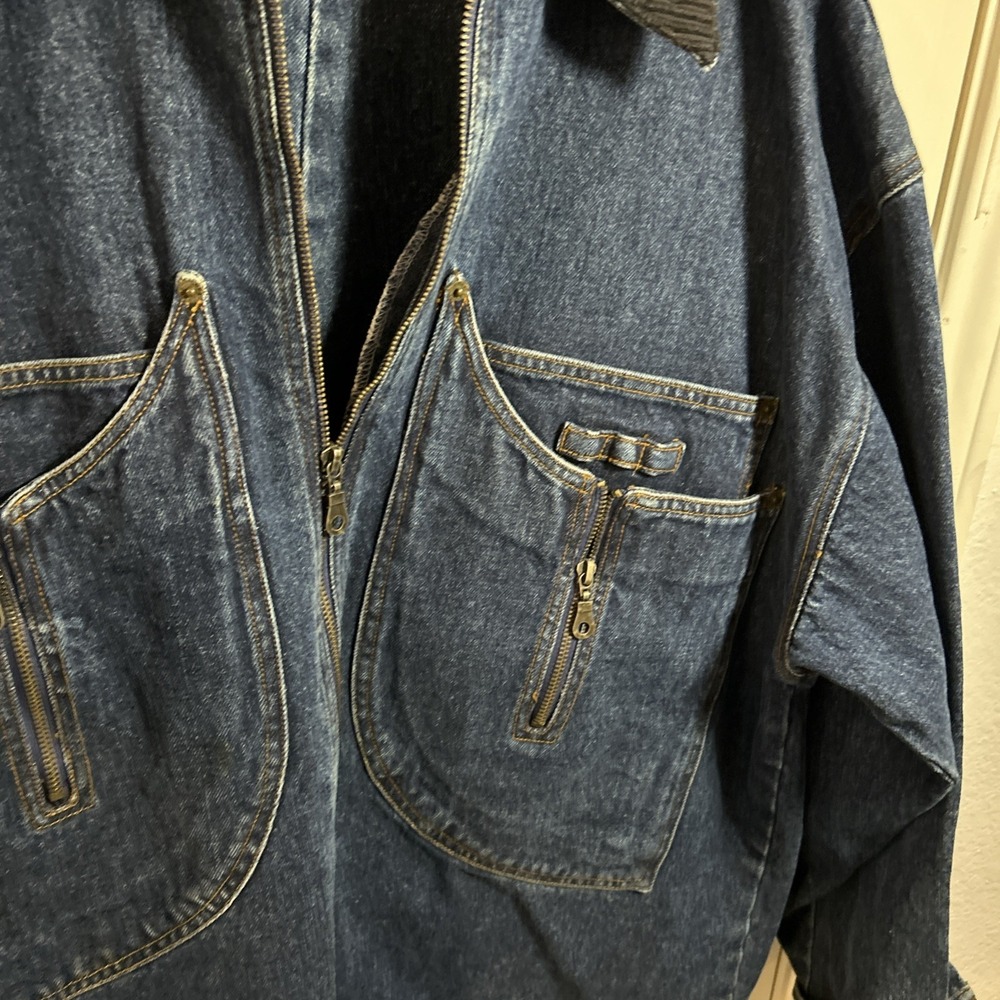 Vintage Trust by Monobaik Mens Denim Jacket And Jeans 42" Set Size XXL 2 piece - Picture 3 of 14